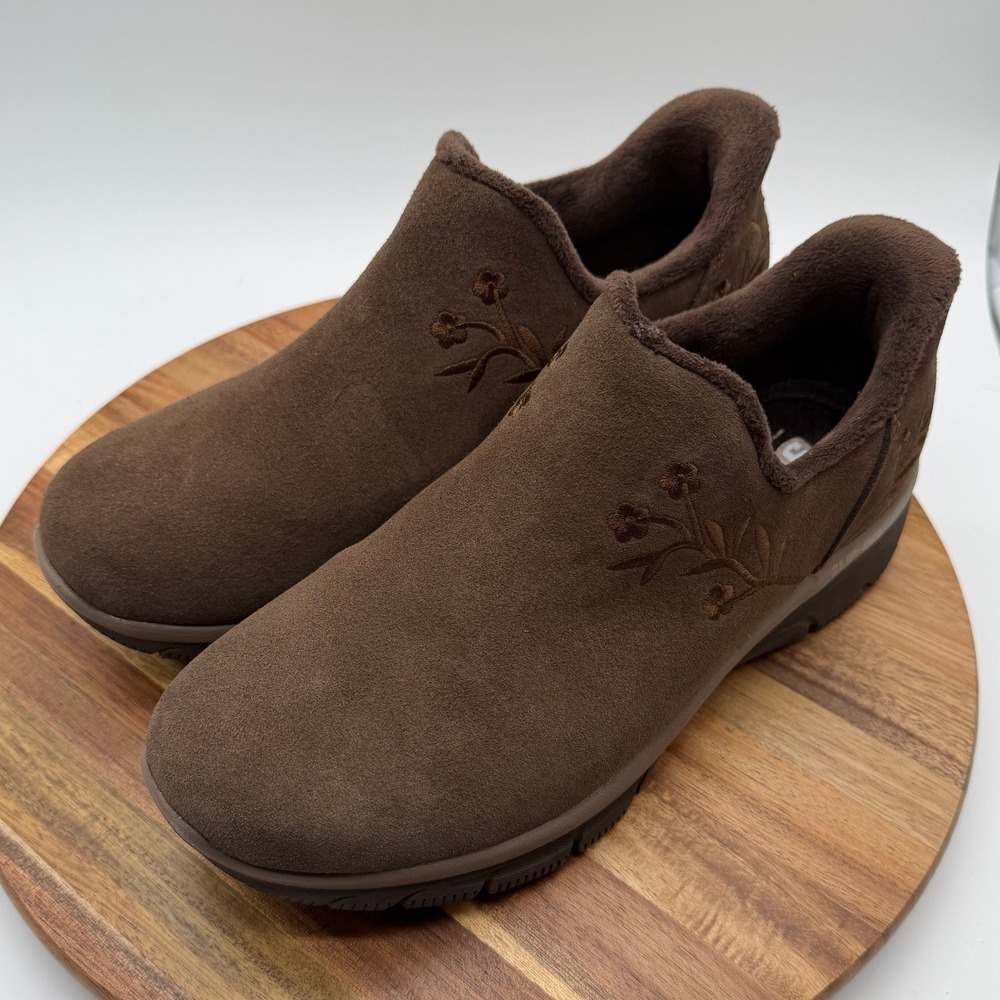 Skechers Slip-ins Relaxed Fit Size 8 1/2 Latte Brown Suede‎ Shoes   0440